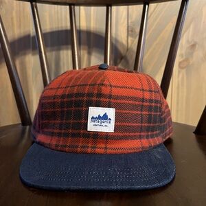 Patagonia Red and Navy Plaid Hat
